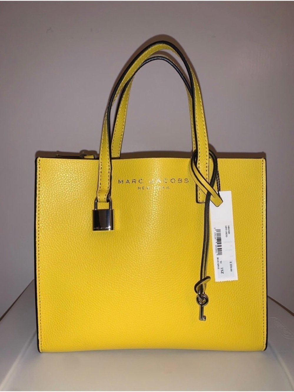 Marc Jacobs Yellow Pebbled Leather Satchel